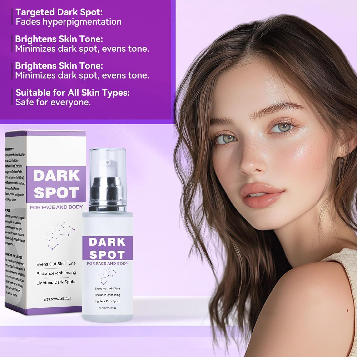 Dark Spot Remover for Face and Body: Dark Spot Corrector - Age Spot Sun Spot Freckles Dark Spot Remover. Melasma Treatment for Women and Men (1.7 FL OZ) : Beauty & Personal Care