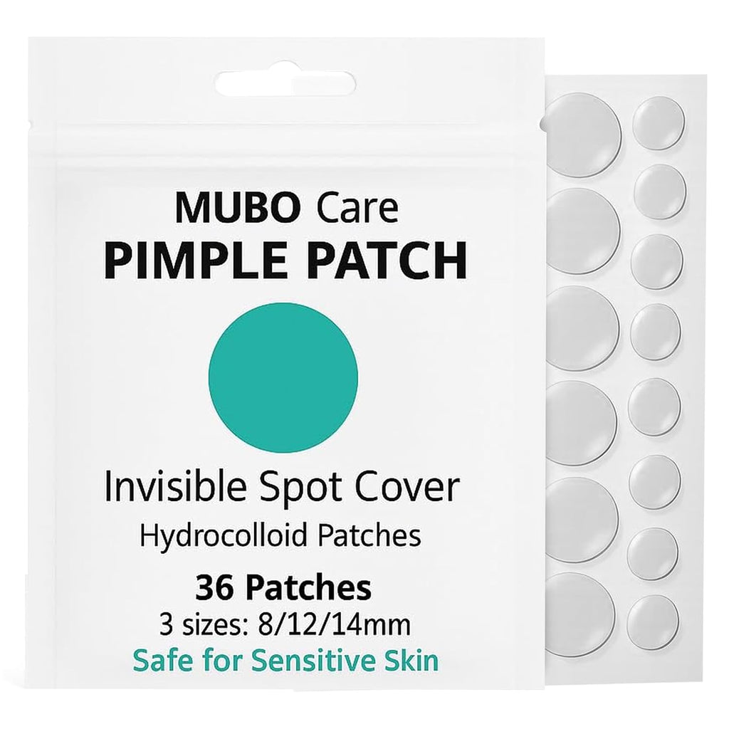 Mubo Care Pimple Patch – Hydrocolloid Acne Dots for Face. Invisible and Waterproof Blemish Spot Treatment – Fast Healing Pimple Stickers for All Skin Types