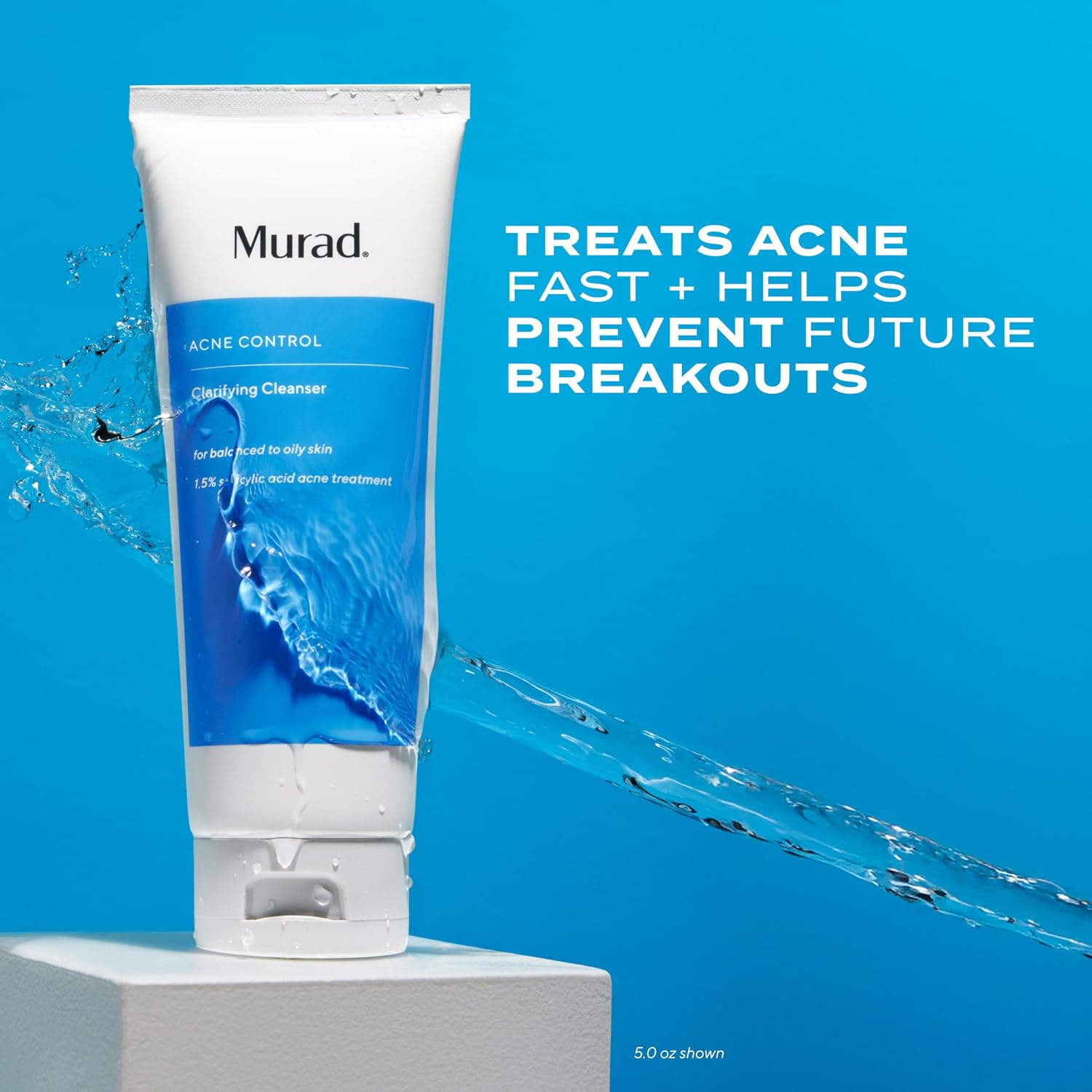 Murad Acne Control Clarifying Cleanser – Salicylic Acid & Green Tea Formula for Acne. Deep Pore Cleansing. Oil Control & Breakout Prevention for Clear. Balanced. Healthy-Looking Skin