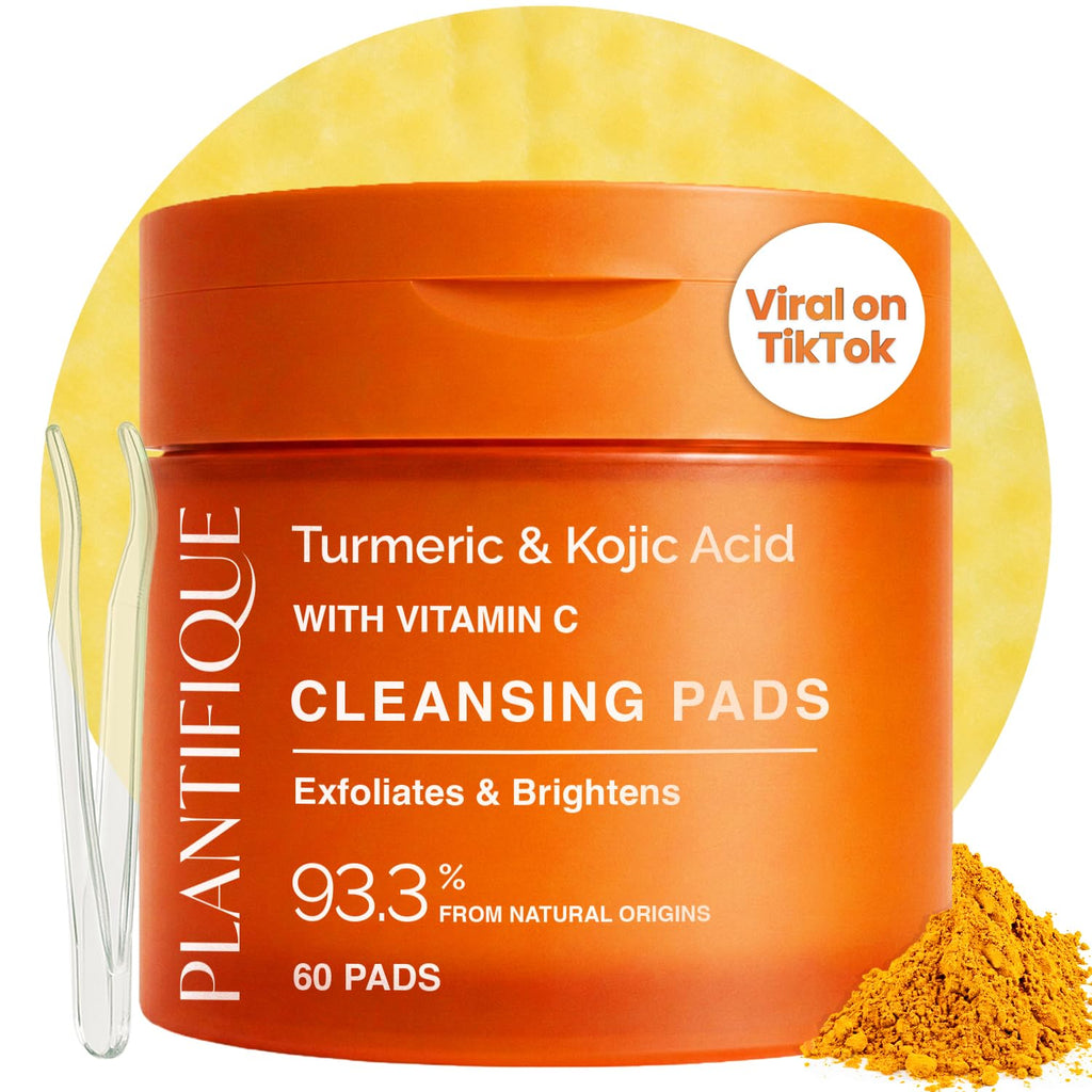 Kojic Acid and Turmeric Pads for Dark Spots – Lab Tested – 60 Face Cleansing Toner Pads with Ceramides. Niacinamide & Vitamin C : Beauty & Personal Care