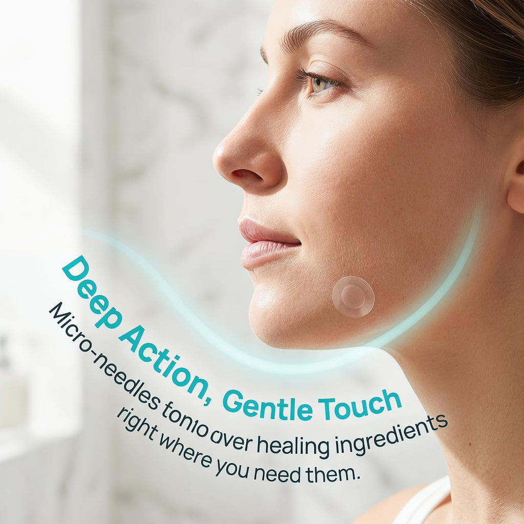 YIWMWIY Microdarts Pimple Patches for Face. Deep & Early-Stage Zit Care. 9 Count with Cleana Swab : Beauty & Personal Care