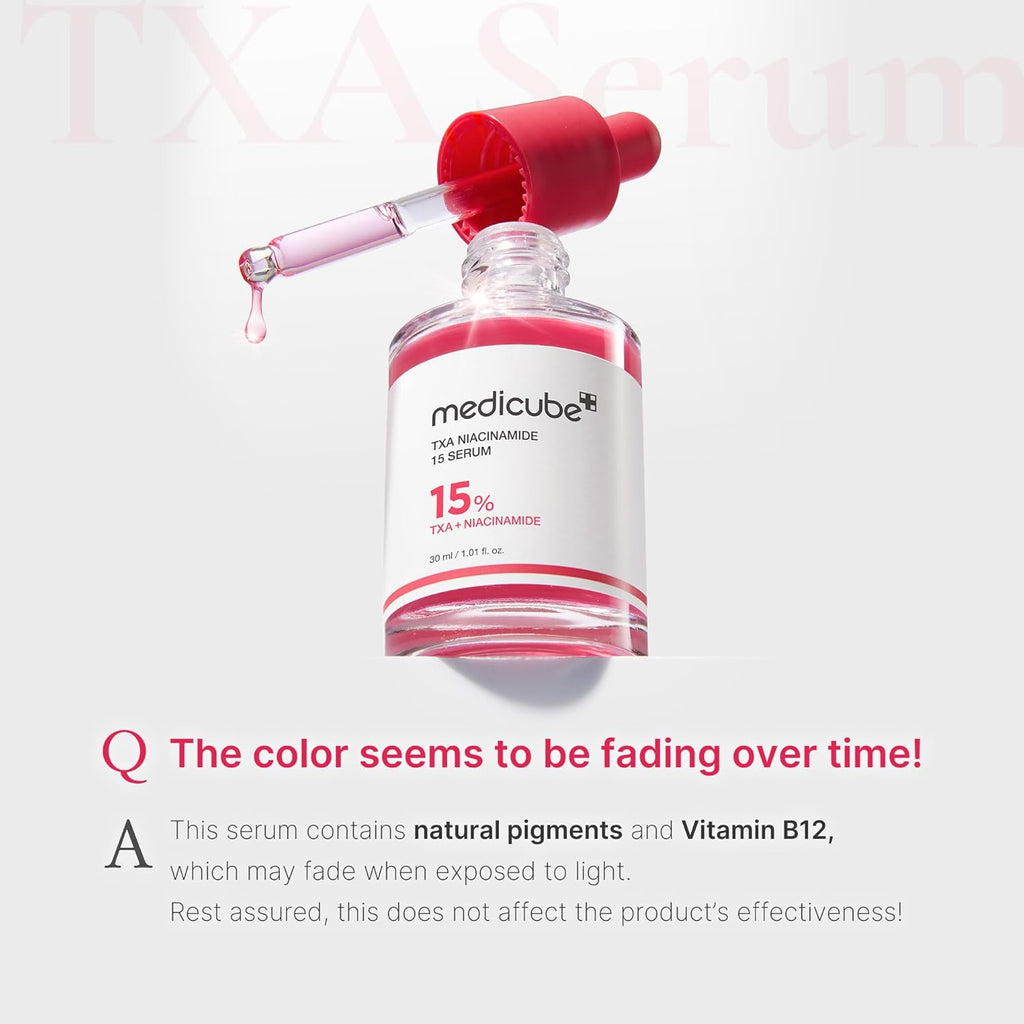 medicube TXA+Niacinamide 15% Glow Facial Serum for After Spot Care | All-in-One Daily Korean Skincare | Uneven Skin Tone. Texture. and Hydration Care | High-Potency Tranexamic Acid 5% | 1.01 fl.oz : Beauty & Personal Care