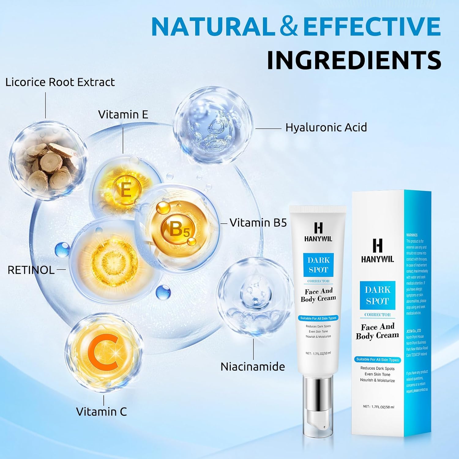 HANYWIL Dark Spot Remover for Face & Body Serum.Dark Spot Corrector Serum for Hyperpigmentation.Treatment for Sun Spots. Age Spots. Melasma. Dermatologist-Tested Skin Tone Evenser (2.0 Fl Oz) : Beauty & Personal Care