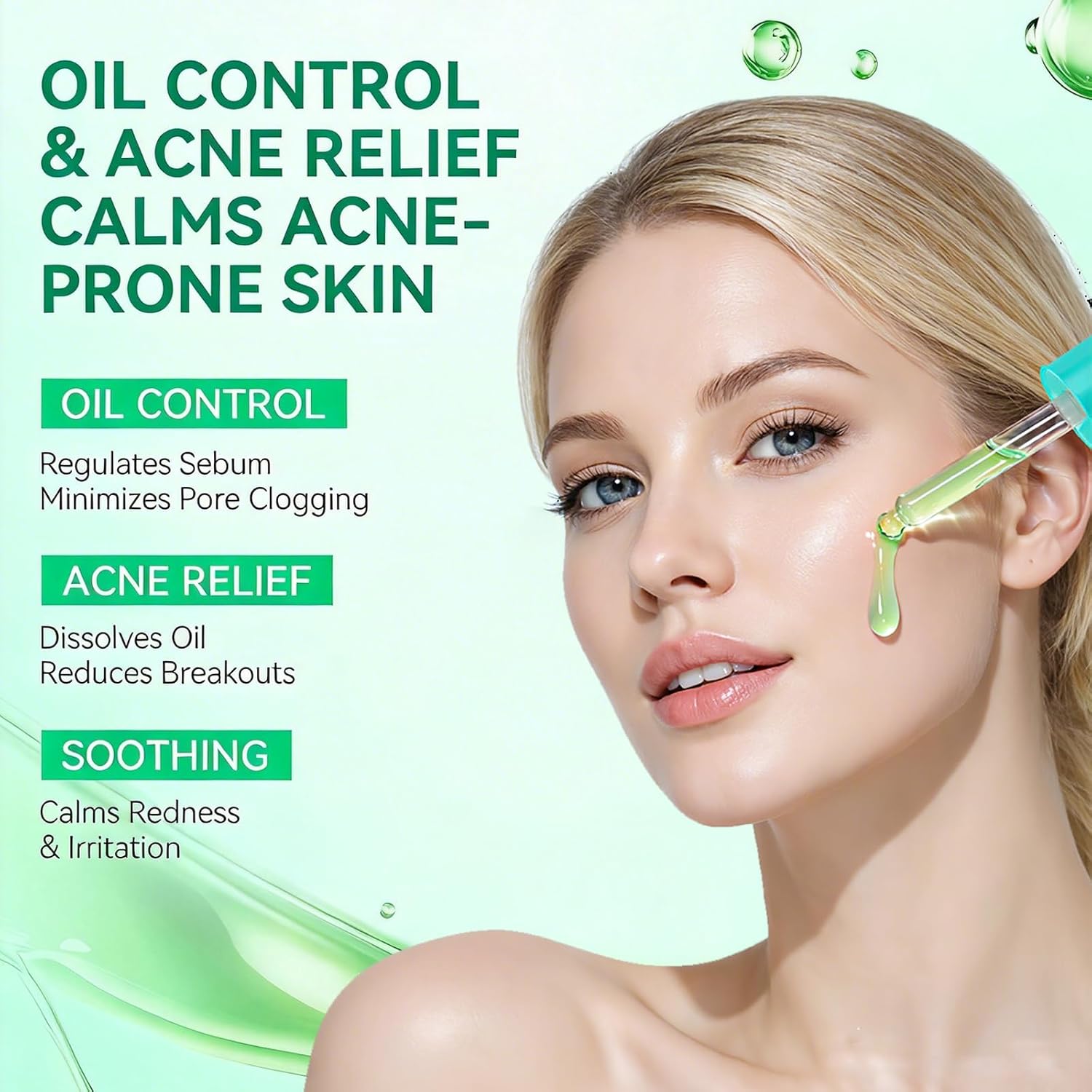 Tea Tree Acne Treatment Serum. Salicylic Acid & Centella Asiatica Serum for Severe Acne. Breakouts. Pimple Remover.Skin Repair (20ml.0.67oz)