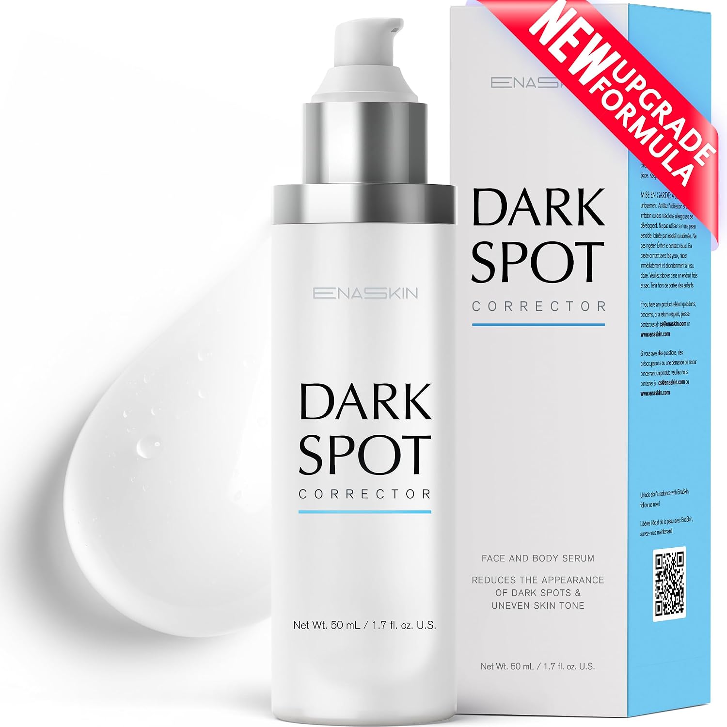 EnaSkin Dark Spot Corrector for Face & Body - 5% Tranexamic Acid. Niacinamide & Acid-Free Renewal Peptide - Hyperpigmentation. Melasma & Sun Spot Treatment. Gentle for Sensitive Skin. 1.01 fl oz : Beauty & Personal Care