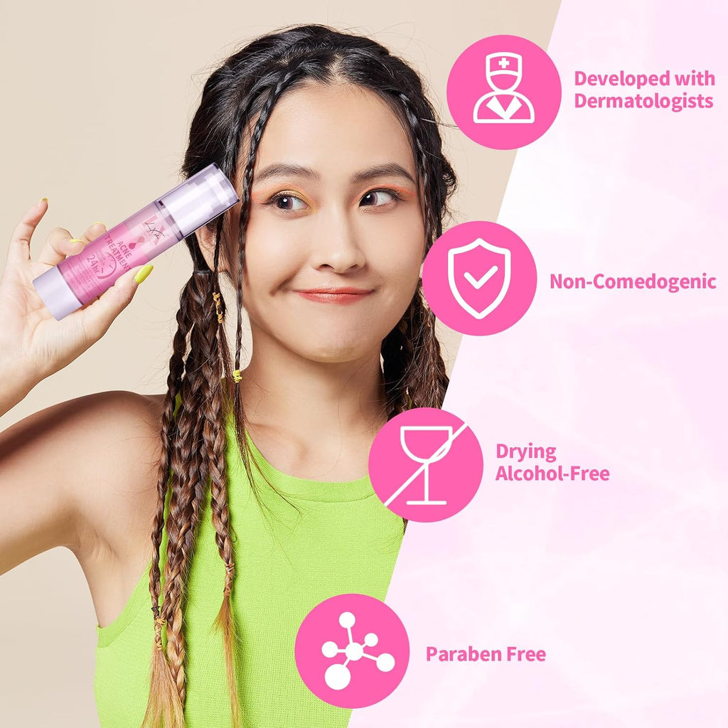 LXSKN Acne Serum for Face. Back and Body. Gentle Skin Care for Acne Prone Sensitive Skin | For Women & Men