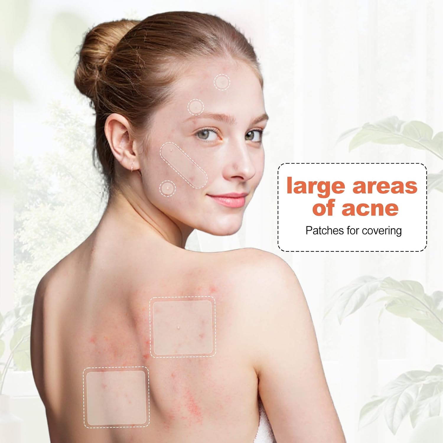 Cabiuty Large Pimple Patches for Face. 3 Sizes Hydrocolloid Acne Patches for Zits and Blemishes on Face. Chin. Back. All Skin Types