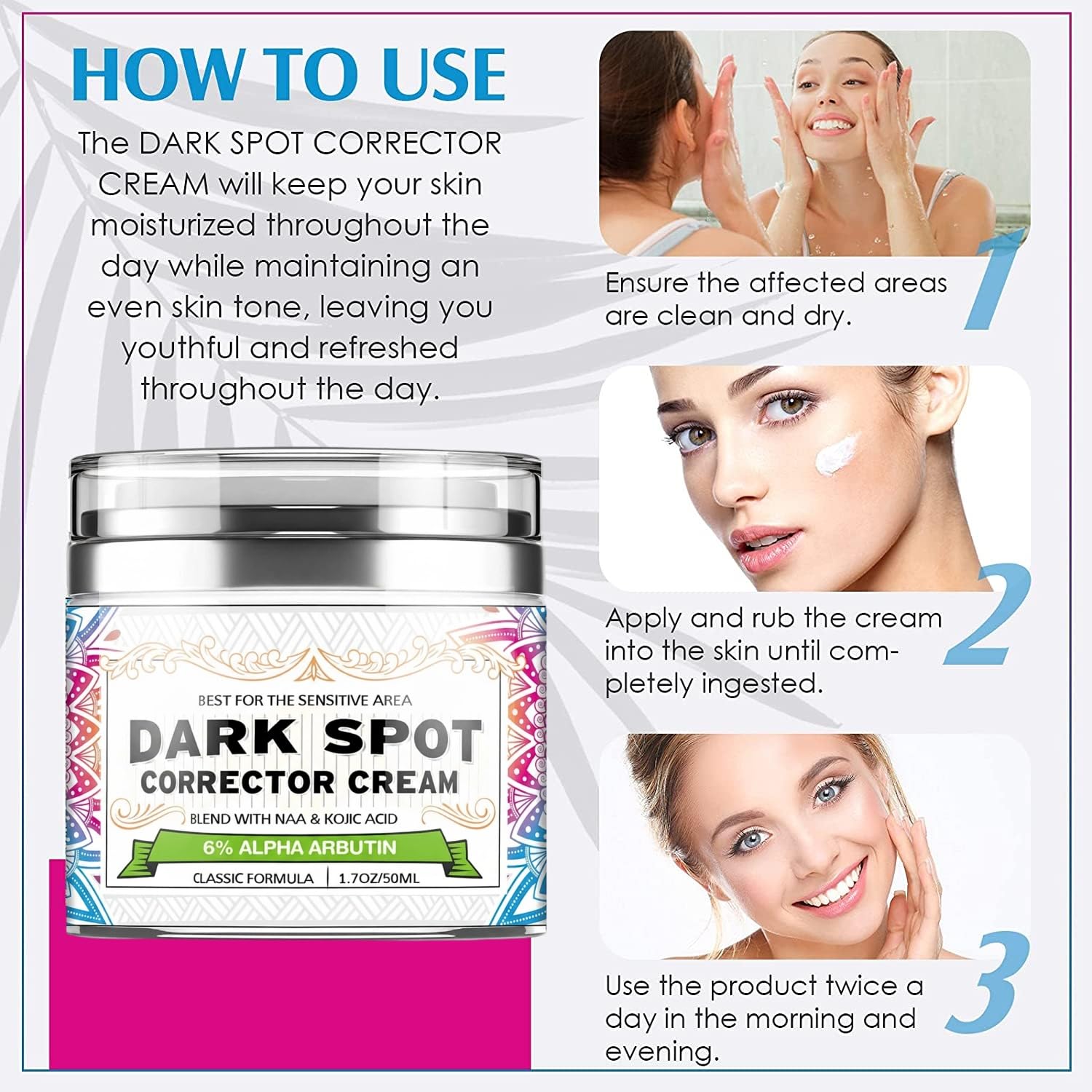 Dark Spot Remover for Face and Body. Gentle Dark Spot Corrector for Sun Spots and Freckles. Advanced Brightening Cream with Non-Greasy Formula for Fast Absorption : Beauty & Personal Care
