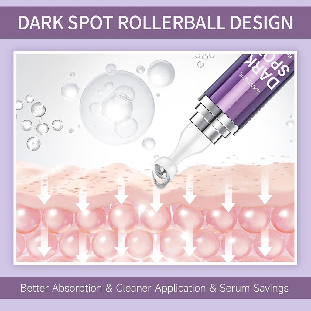 Dark Spot Remover for Face and Body. Dark Spot Corrector Serum. Age Spot Sun Spot Freckles Brown Spot Remover. Melasma Treatment for Face. Skin Care Serum with Roller : Beauty & Personal Care