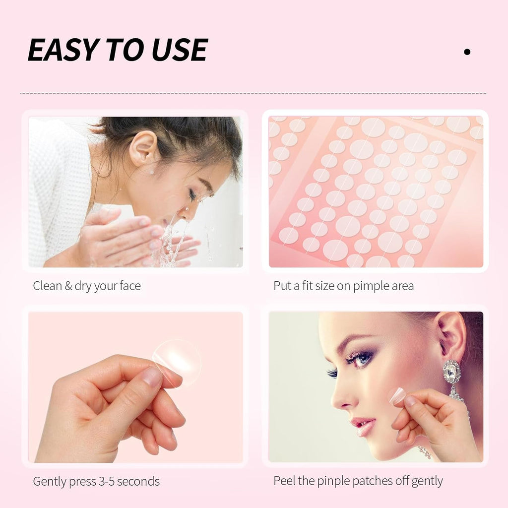 Pimple Patches for Face. 459 Counts Clear Acne Patches. Zit Patches with Tea Tree Oil. Salicylic Acid & Hydrocolloid for Skin Care. Hydrocolloid Patch for face | 3 Sizes : Beauty & Personal Care