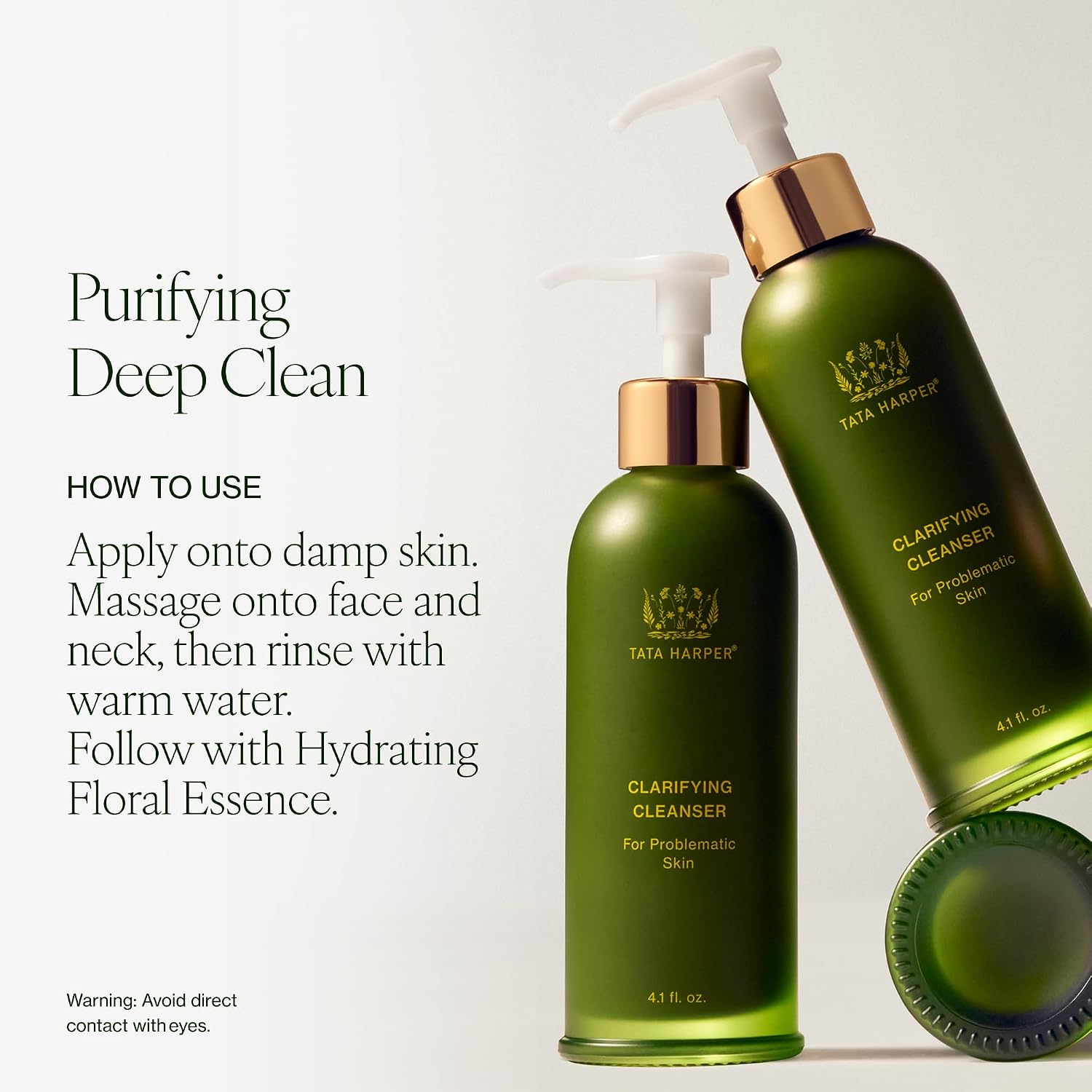 Tata Harper Clarifying Cleanser. Foaming Gel Cleanser for Blemish-Prone Skin. Sulfate-Free. Oily Skin Face Wash. Natural Skincare. 125ml : Everything Else
