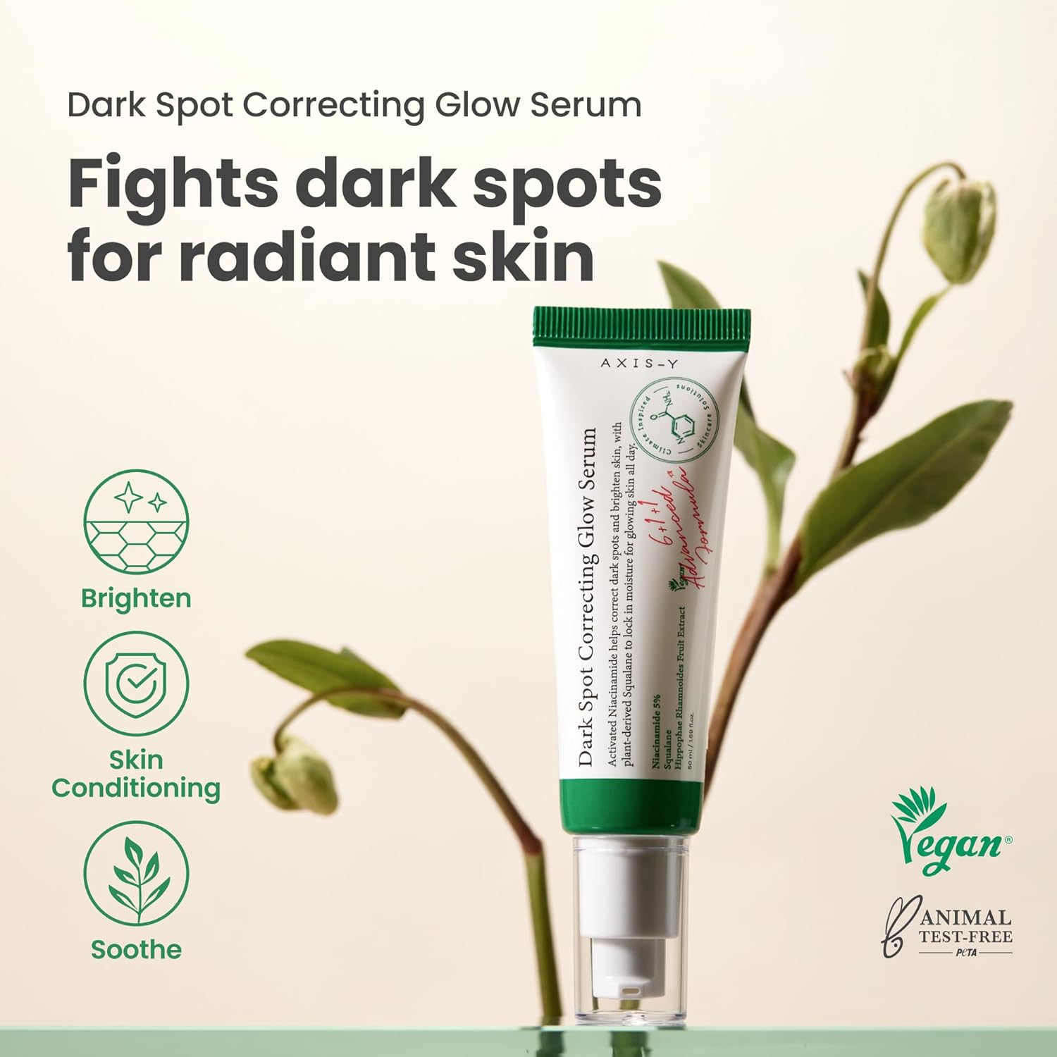 AXIS-Y Dark Spot Correcting Glow Serum - 5% Niacinamide Dark Spot Remover For Face - Vegan Korean Skin Care Niacinamide Serum for All Skin Types (1.69 fl. oz.) : Beauty & Personal Care