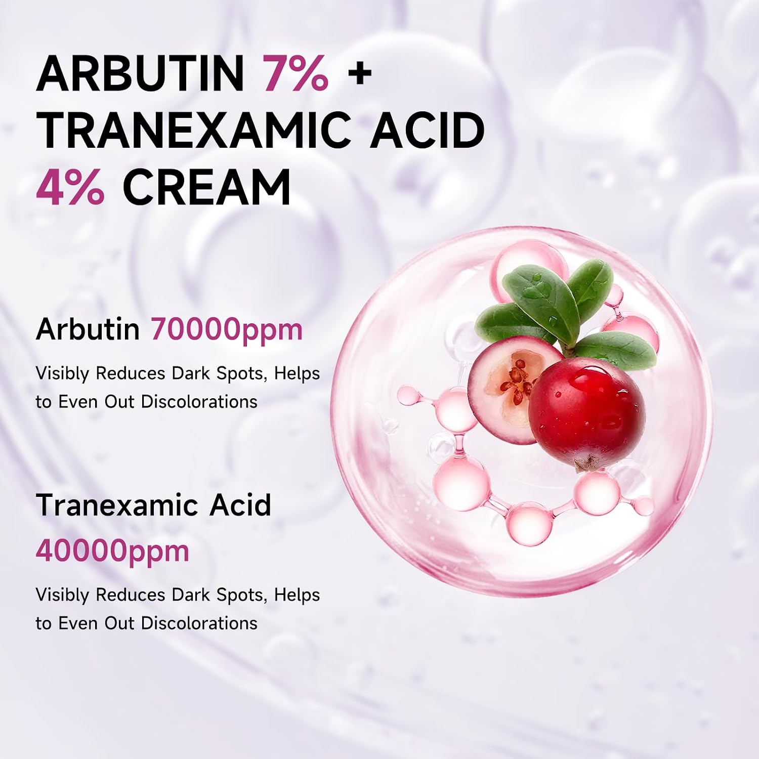 Arbutin Cream 7% + Tranexamic Acid 4%. Dark Spot Corrector for Face & Body. Arbutin 7.0+ Txa 4.0 Cream for Dull & Uneven Skin Tone. Hydrating Non-Irritating Moisturizer Face Cream for Women. 1.76 oz : Beauty & Personal Care