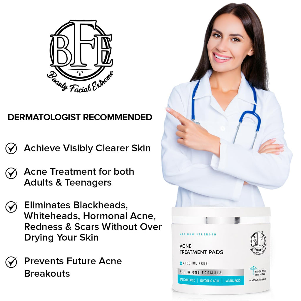 Acne Treatment Pads- Eliminates Cystic Breakouts. Oily Skin & Clogged Pores. Clear Pimple. Whitehead. Blackhead. Dark Spots & Improve Skin Texture. : Beauty & Personal Care
