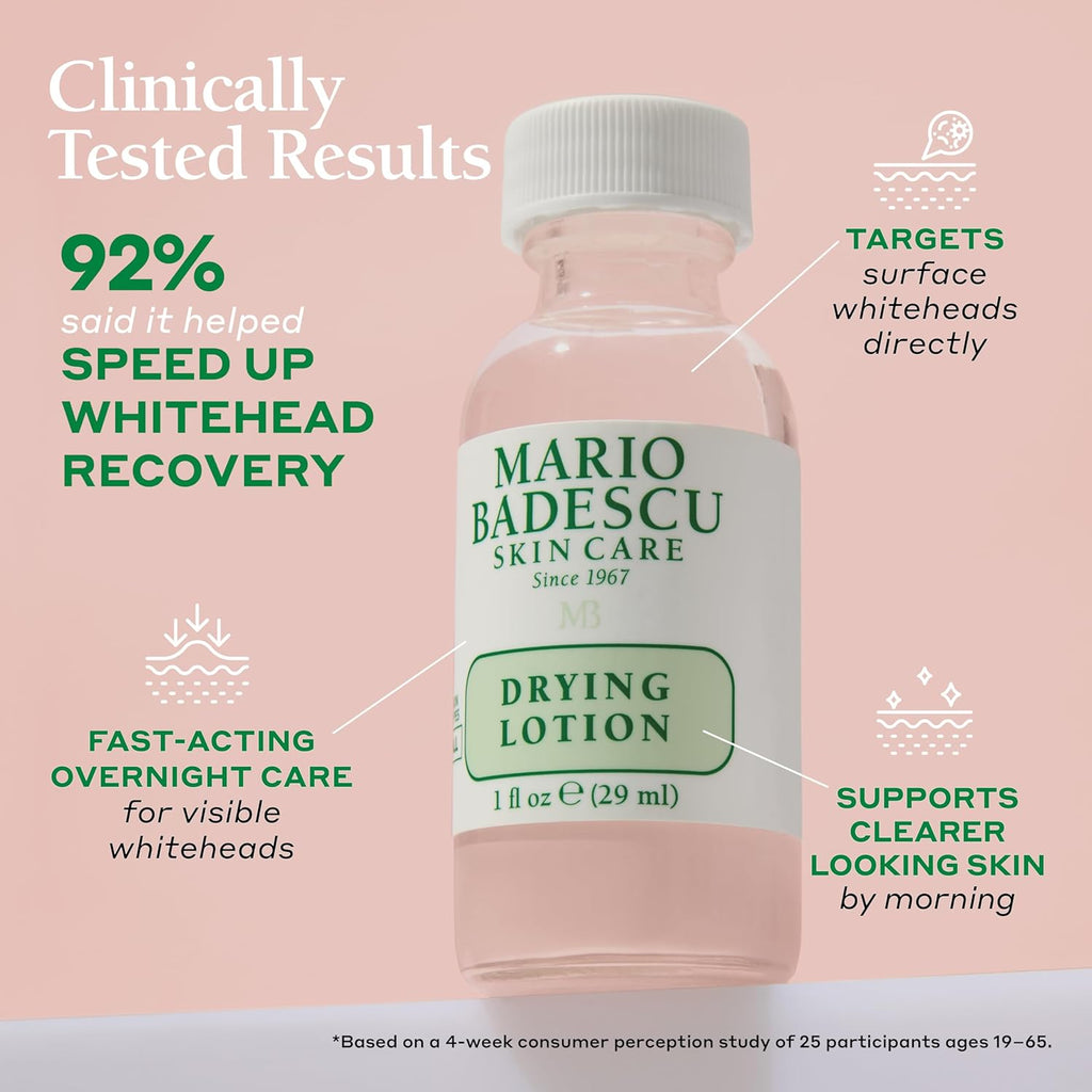 Mario Badescu Drying Lotion for All Skin Types| Blemish Spot Treatment with Salicylic Acid and Sulfur | Dries Surface Blemishes |