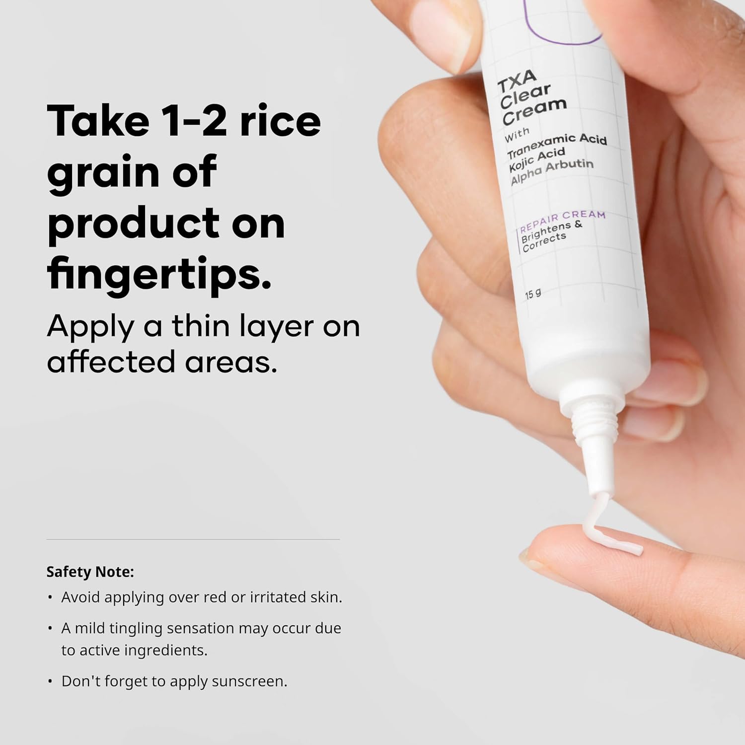Cureskin Tranexamic Acid 10% Cream | 20.000 PPM Kojic Acid Dipalmitate. 15.000 PPM Alpha Arbutin. 100.000 PPM Tranexamic Acid | Dark spots. Freckle. Blemishes. Pigmentation (15g/0.5 Oz) : Beauty & Personal Care