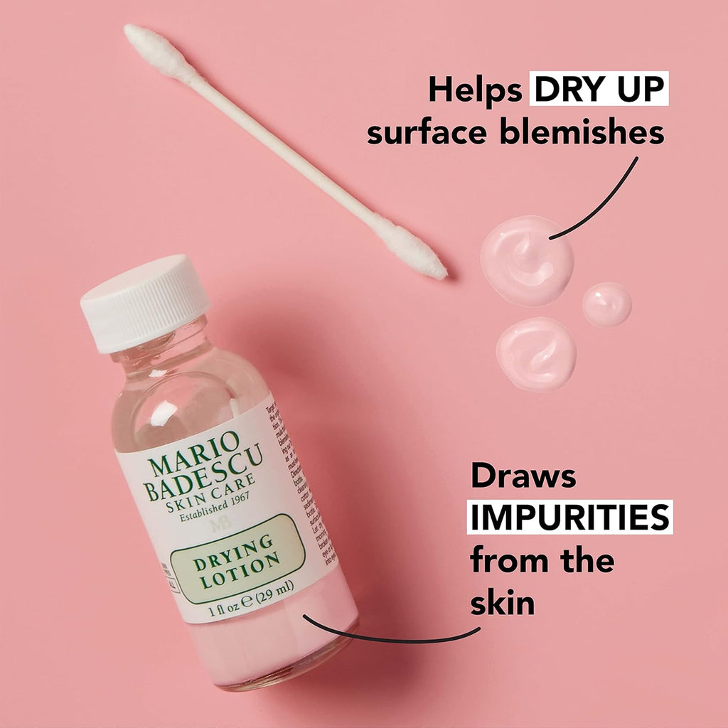 Mario Badescu Drying Lotion for All Skin Types| Blemish Spot Treatment with Salicylic Acid and Sulfur | Dries Surface Blemishes |