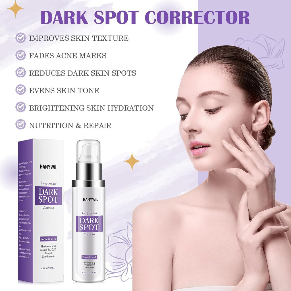 HANYWIL Dark Spot Remover for Face & Body Serum - 2% Retinol + 5% Niacinamide + Vitamin C for Face & Body. Melasma & Hyperpigmentation Treatment.Dermatologist Tested