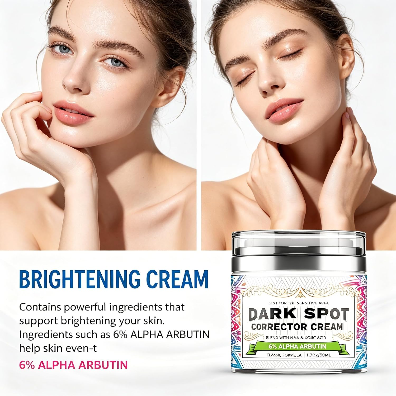 Dark Spot Remover for Face and Body. Gentle Dark Spot Corrector for Sun Spots and Freckles. Advanced Brightening Cream with Non-Greasy Formula for Fast Absorption : Beauty & Personal Care