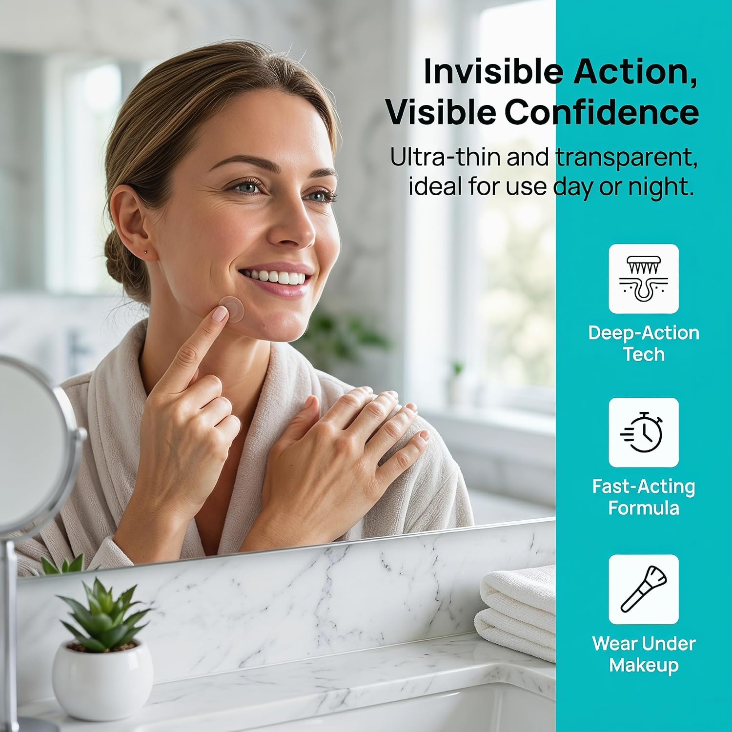 YIWMWIY Microdarts Pimple Patches for Face. Deep & Early-Stage Zit Care. 9 Count with Cleana Swab : Beauty & Personal Care
