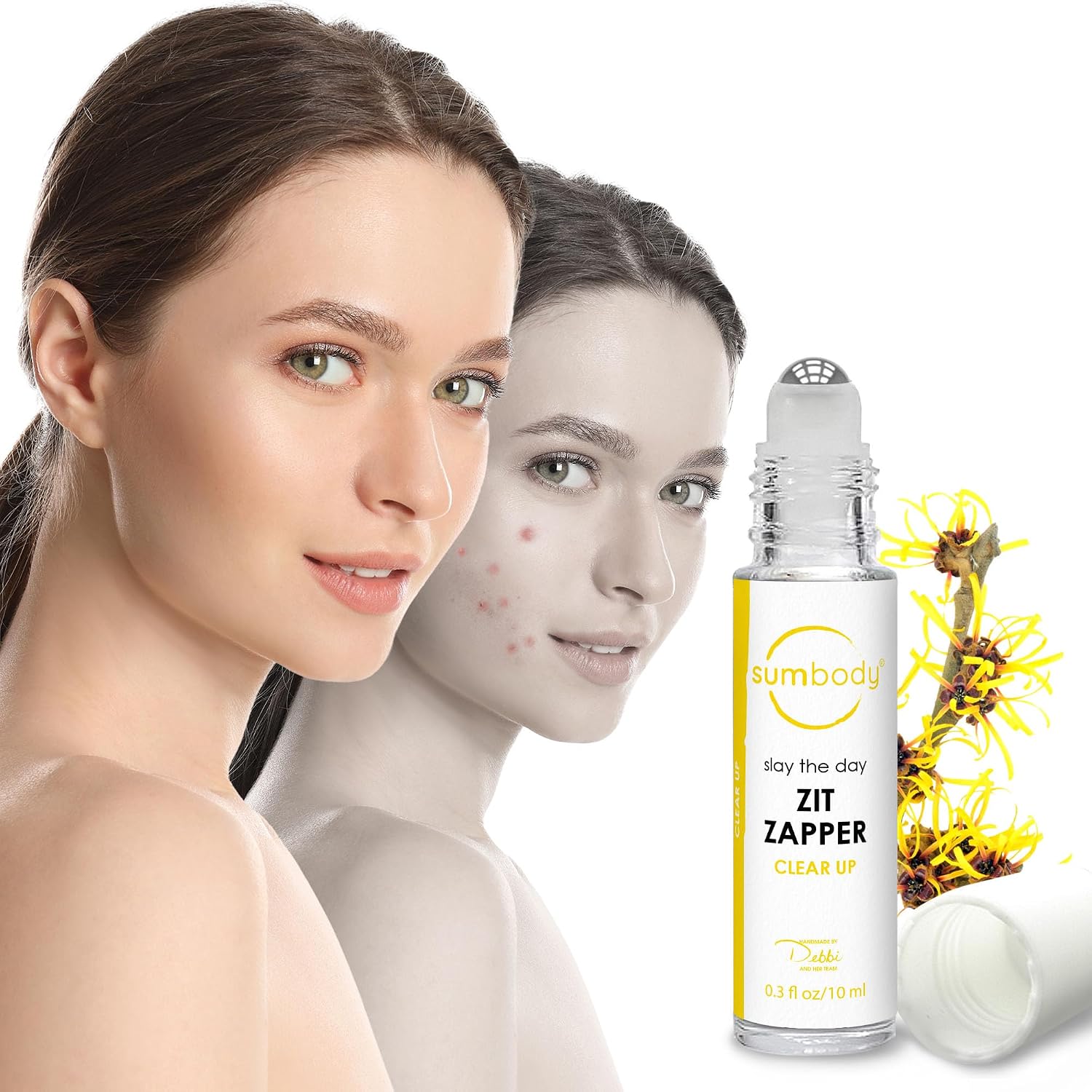 Sumbody Acne Serum for Face Zit Zapper - Blemish Pimple Reducer Women Men Teens. Facial Serum Acne Scars. Red Spot Remover & Pore Reducer Roll-On. Skin Care Formula Clear Skin. Made in USA : Beauty & Personal Care