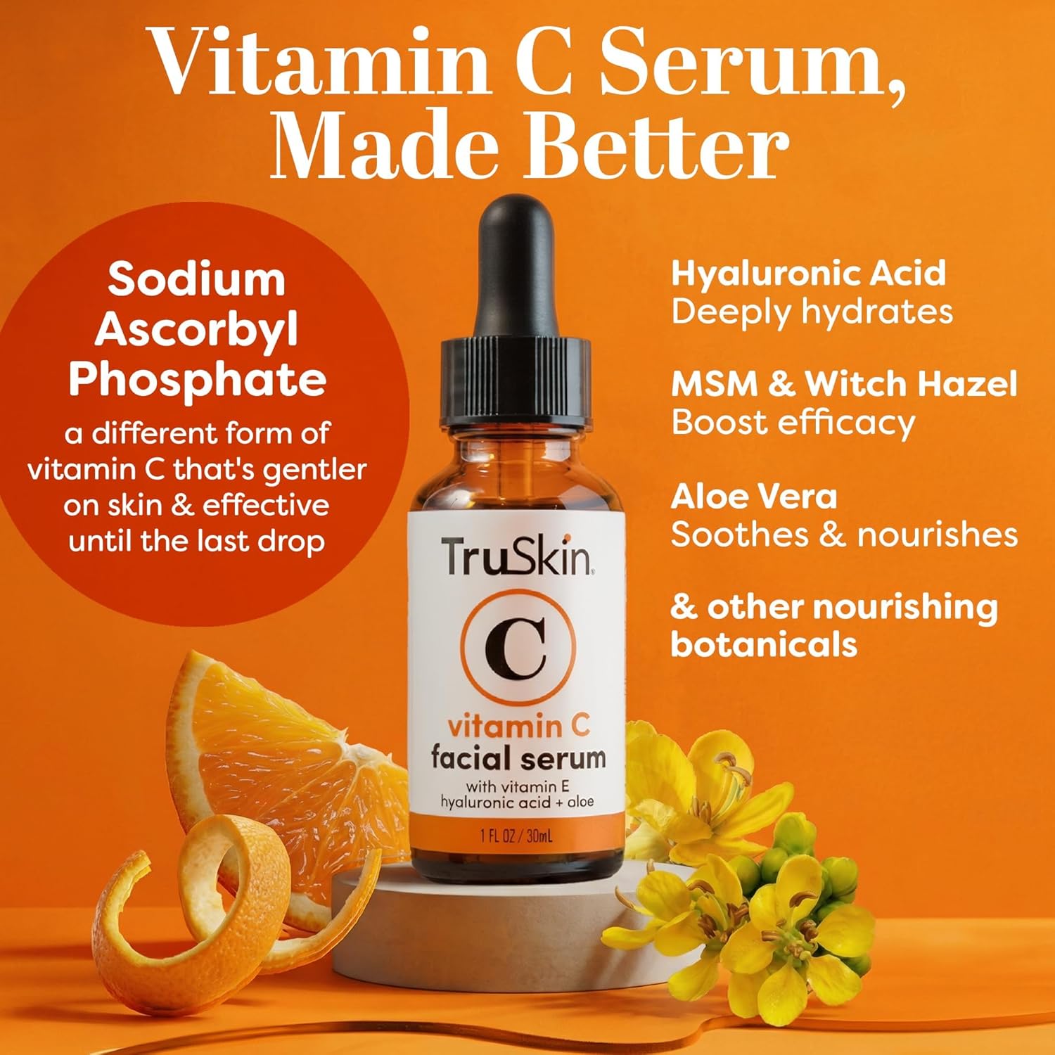 TruSkin Vitamin C Serum for Face – Anti Aging Face Serum with Hyaluronic Acid & Vitamin E – Brightening Formula for Improving Appearance of Dark Spots. Fine Lines & Wrinkles – All Skin Types. 2 Fl Oz : Beauty & Personal Care
