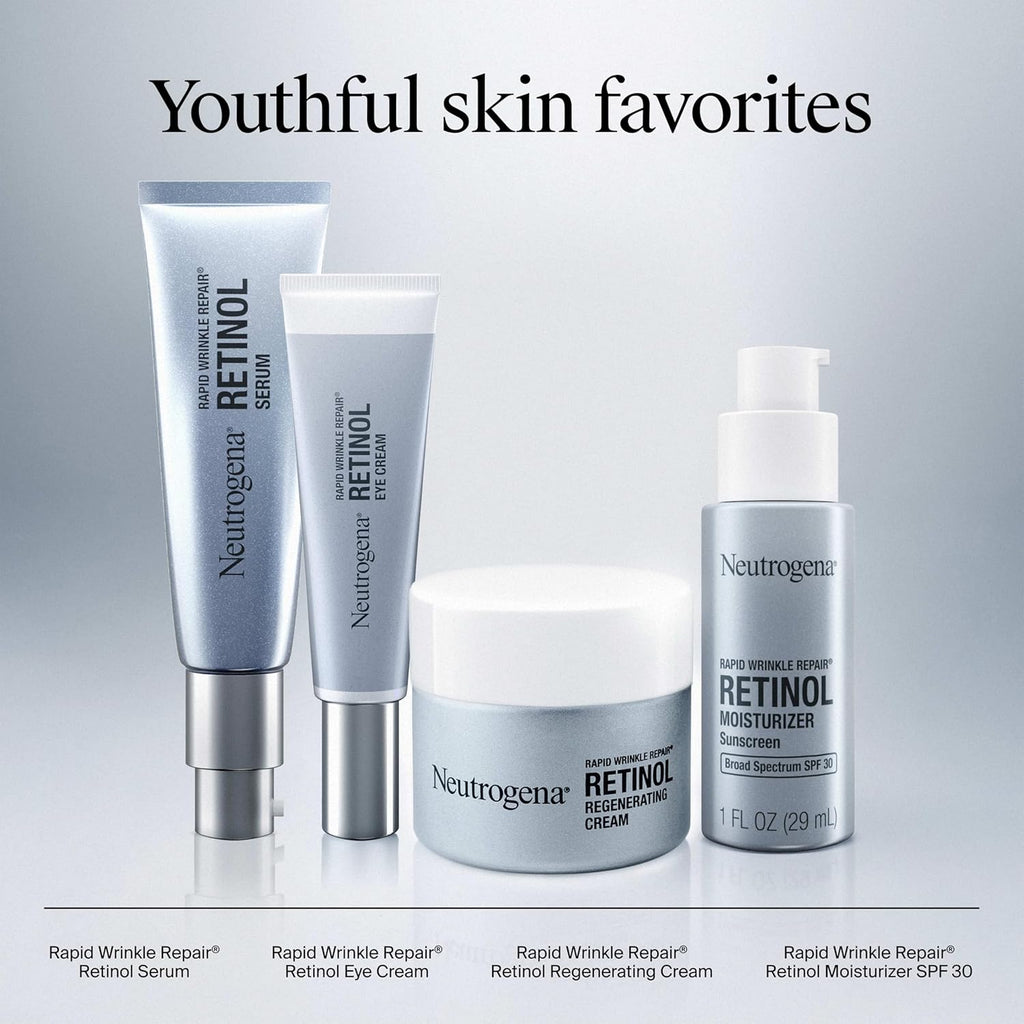 Neutrogena Rapid Tone Repair Retinol + Vitamin C Dark Spot Corrector for Face Daily Anti-Aging Serum Brightens and Evens Tone. Mineral Oil and Dye Free. 1 fl oz
