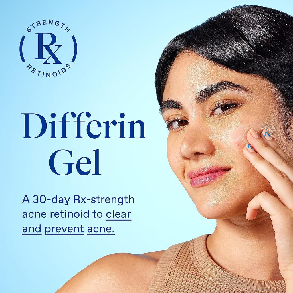 Acne Skin Care Kit. Differin Gel Retinoid Acne Treatment for Face with 0.1% Adapalene & 5% Benzoyl Peroxide Face Wash & Body Wash. Designed for Pimple and Acne Prone Skin