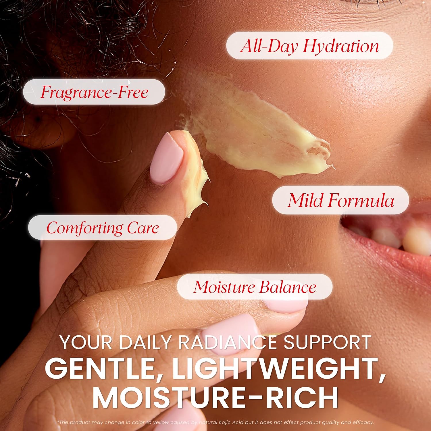 Koji White 1% Kojic Acid Cream | Face Moisturizer Radiant Tone Correcting Cream with 1% Alpha-Arbutin. 3% Niacinamide & Hyaluronic Acid for All Skin Types. Unscented. Vegan Skincare. 1.05 FL Oz
