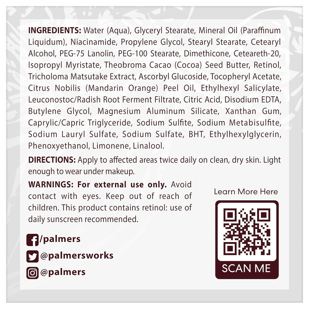 Palmer's Cocoa Butter Formula Eventone Fade Cream. Anti-Dark Spot Fade Cream with Vitamin E and Niacinamide. Helps Reduce Dark Spots & Age Spots. 2.7 Ounce : Grocery & Gourmet Food