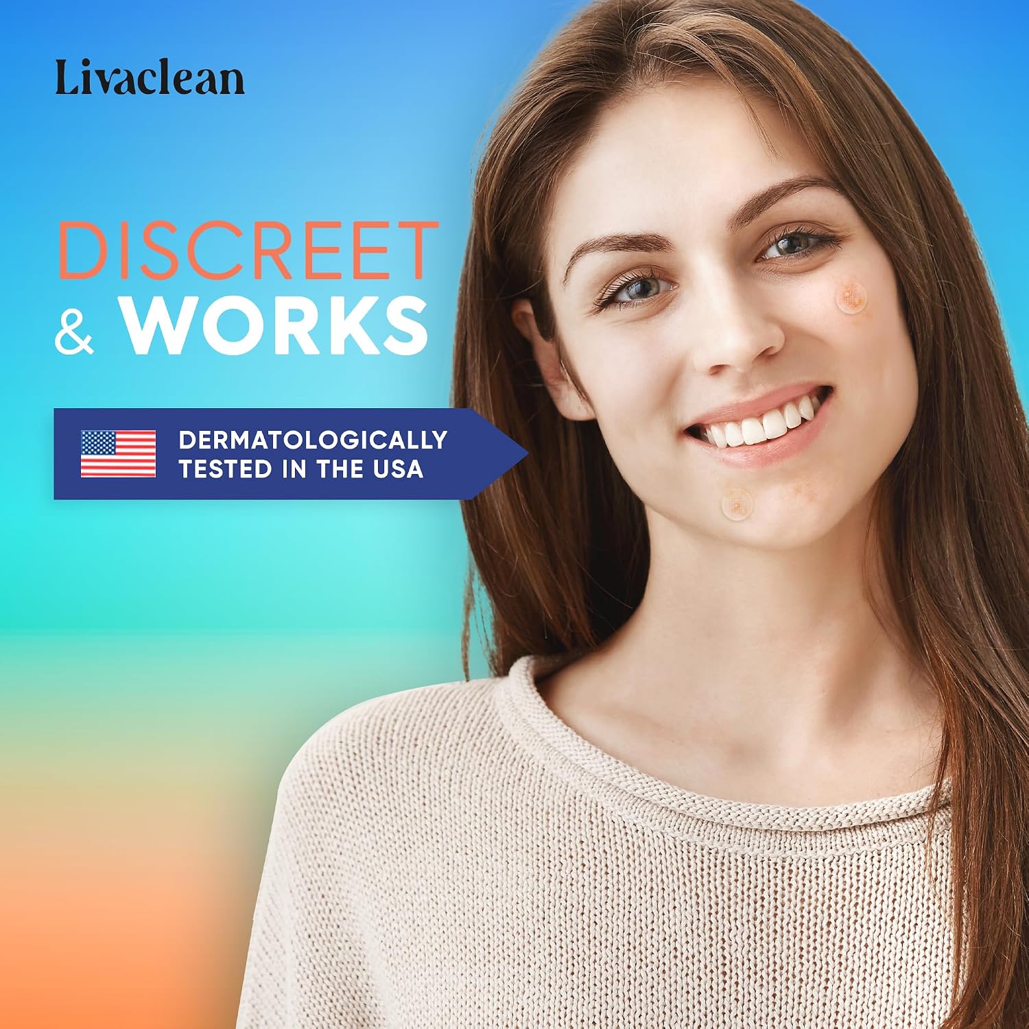 LivaClean 18 CT Microdart Acne Patch – Pimple Patches with Salicylic Acid & Tea Tree Oil – Dark Spot Patches for Face. Blemish Dots. Deep Pimple Patch. Salicylic and Hyaluronic Acid