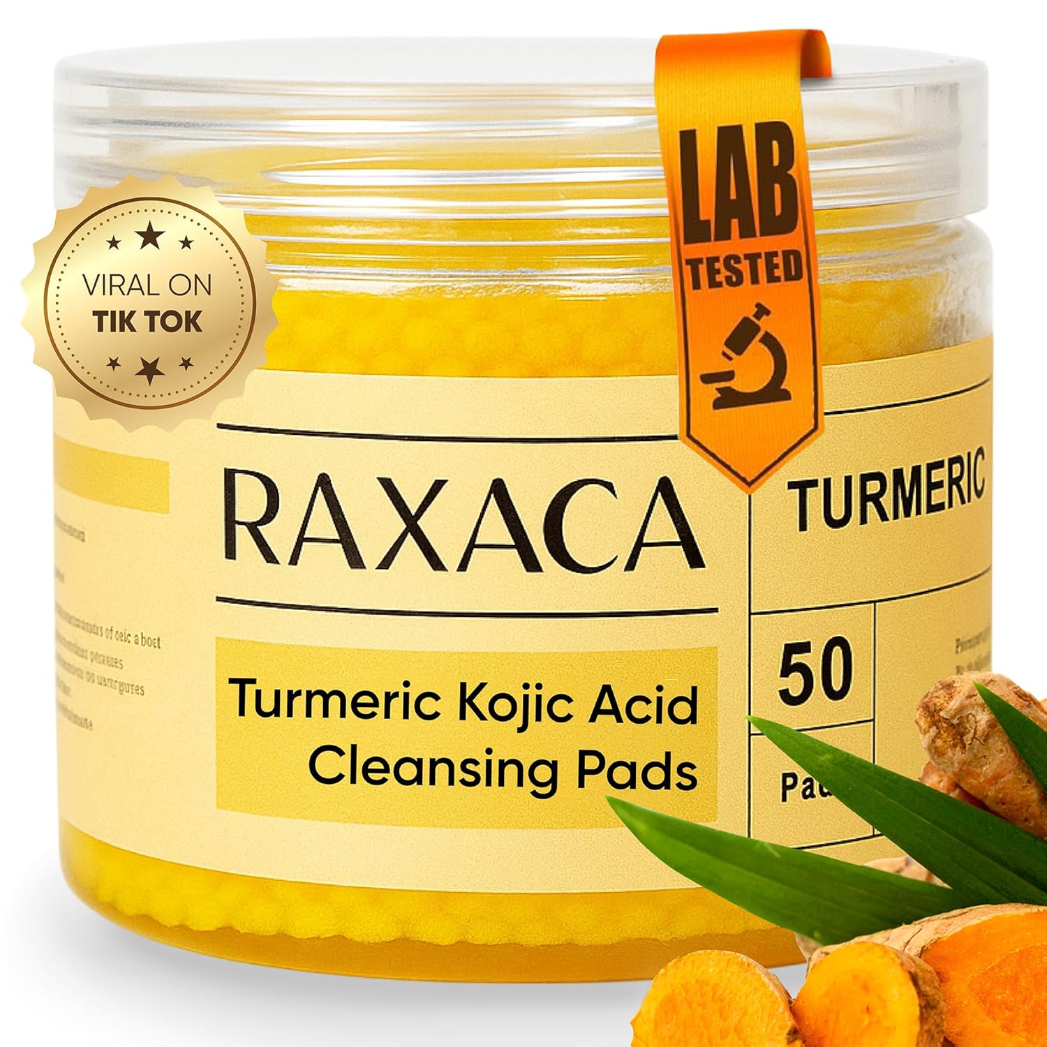 Kojic Acid & Turmeric Facial Cleansing Pads. 50 Count. Vitamin C. Gentle Exfoliating Cotton Pads for Brighter & Refreshed Looking Skin. Daily Facial Cleansing Pads : Beauty & Personal Care