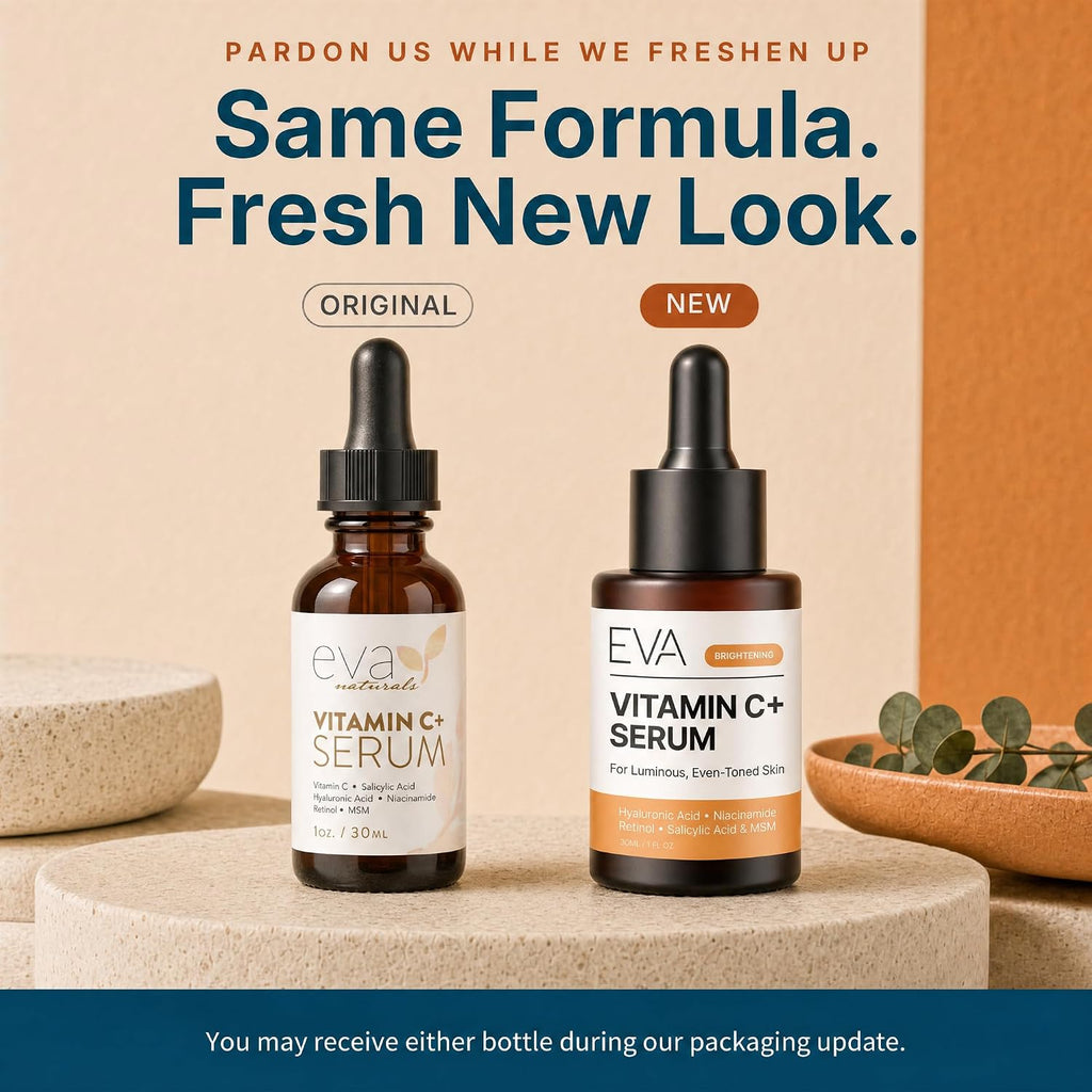 Eva Naturals Vitamin C Serum for Face – Anti Aging Dark Spot Remover & Corrector with Retinol. Hyaluronic Acid. Niacinamide & Salicylic Acid