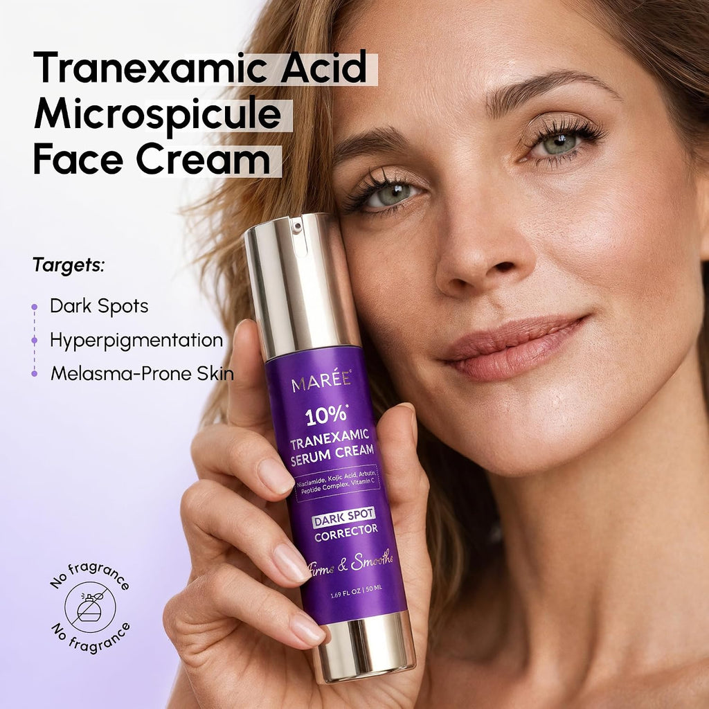 Tranexamic Acid Face Cream - Cream with Alpha Arbutin. Niacinamide. Peptide Complex & Vitamin C - Crema para las Manchas de la Cara