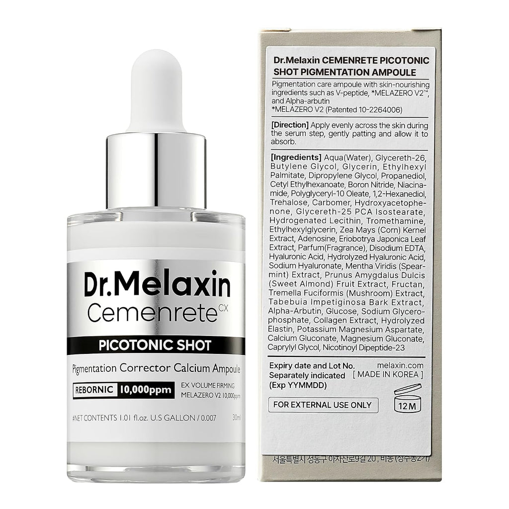 Dr.Melaxin Picotonic Shot Serum 1.01 fl.oz - Alpha-Arbutin and Niacinamide Dark Spot Corrector Serum. Pigmentation Corrector for Uneven Skin Tone. Blemish Marks. K-Beauty Face Serum : Beauty & Personal Care