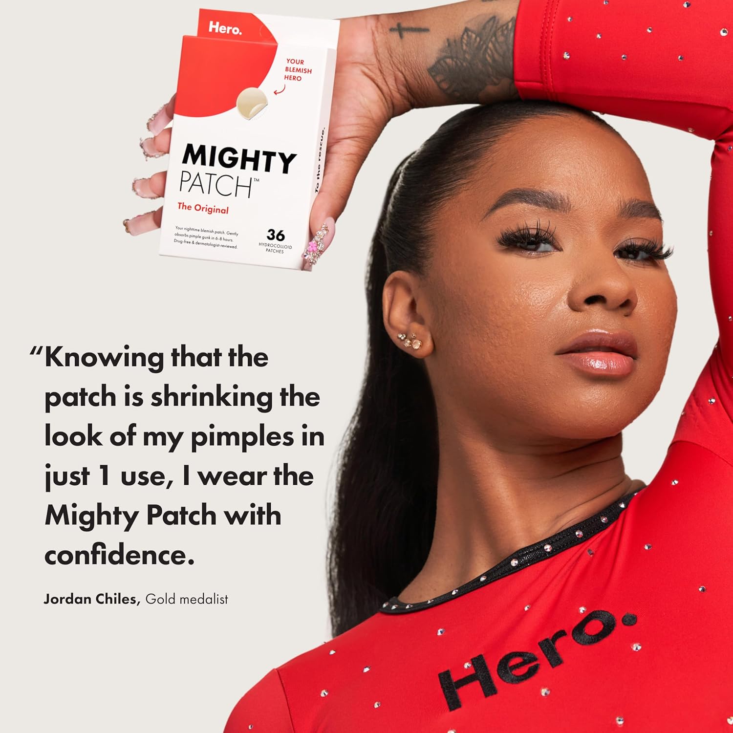 Mighty Patch Original from Hero Cosmetics - Hydrocolloid Acne Pimple Patch for Zits and Blemishes. Spot Treatment Stickers for Face and Skin. Vegan and Cruelty Free (36 Count) : Beauty & Personal Care