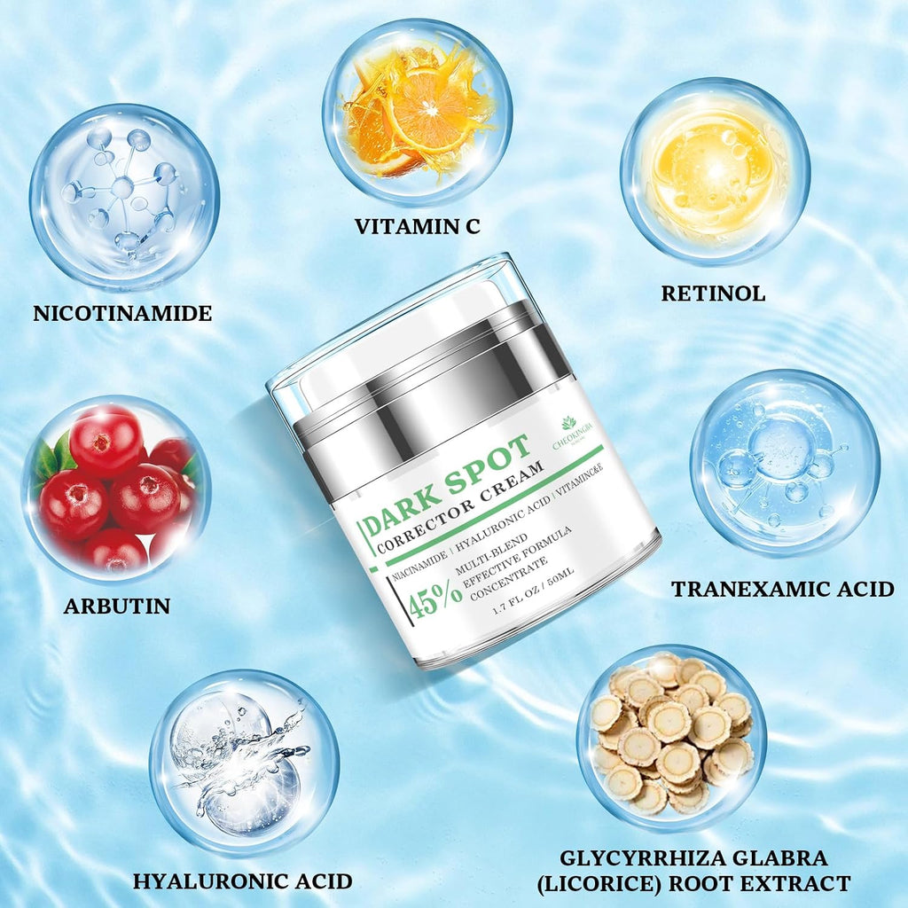 Dark Spot Remover for Face and Body: Dark Spot Corrector Cream. Melasma. Freckle. Sun Spot. Age Spot Remover with Niacinamide and Vitamin C - 1.7 Fl Oz : Beauty & Personal Care
