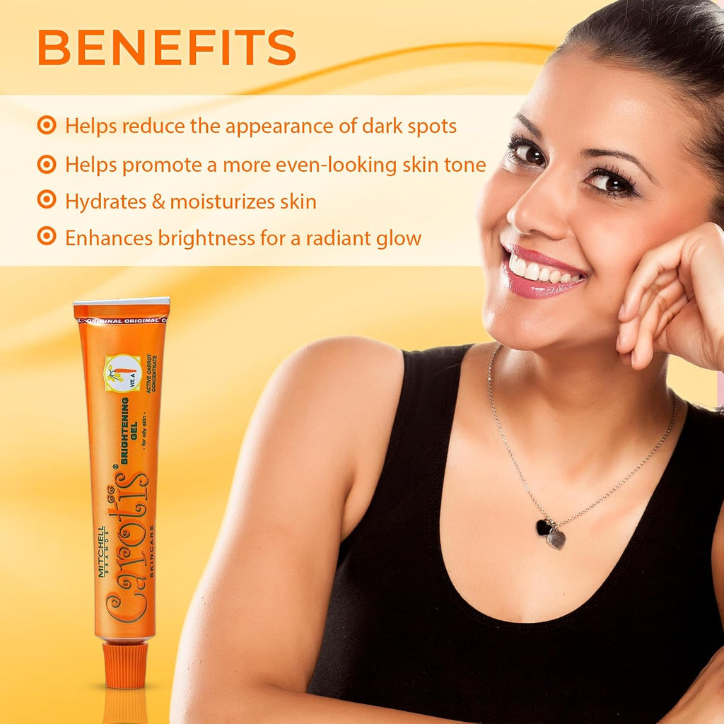 Brightening Gel | 30g / 1 fl oz | Fade Dark Spots on: Face Armpit. Body Knees. Feet. Hands. & Even Out Skin Tone | with Carrot Oil and Alpha Arbutin. For : Beauty & Personal Care