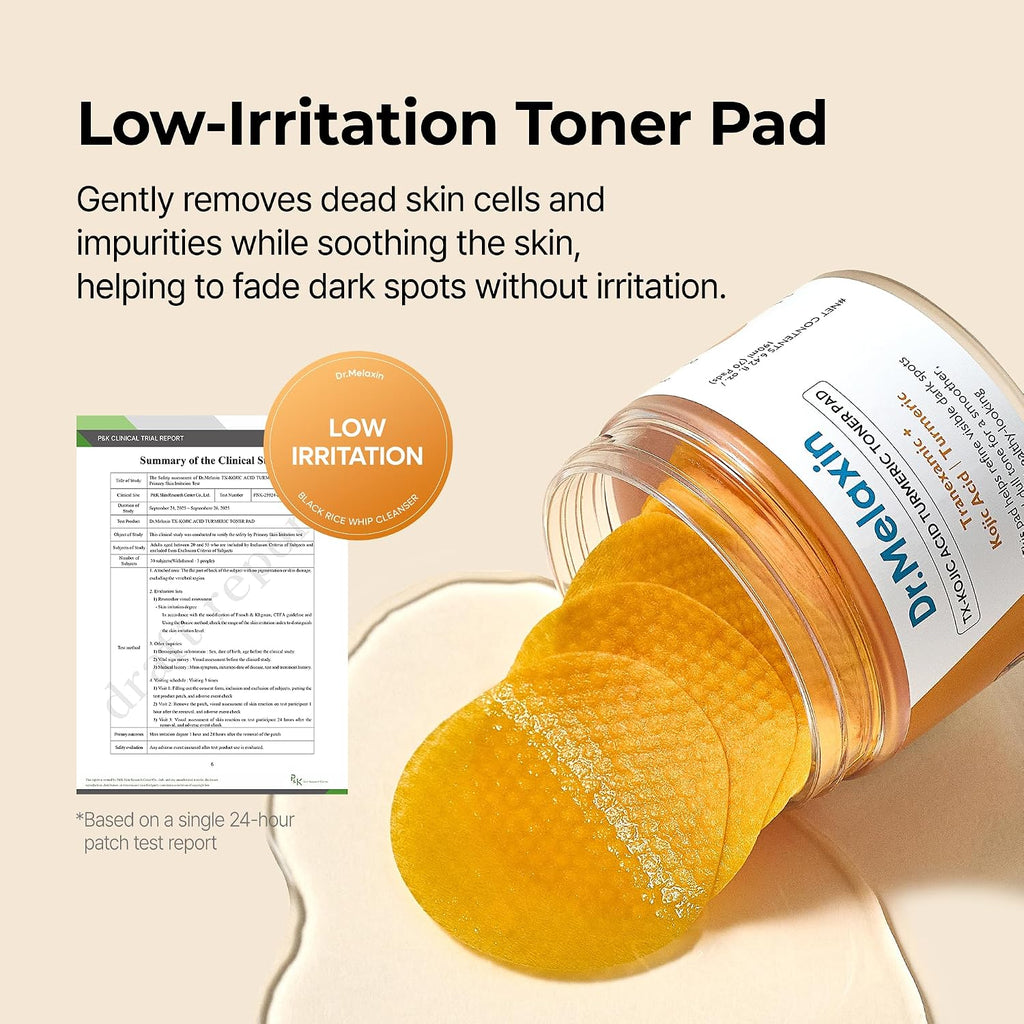 TX Kojic Acid Turmeric Toner Pads with Tranexamic Acid. Brightening Toner Pad for Pigmentation & Dark Spot Care. Gentle Keratin Care for Radiant Skin. Korean Skincare. 70 Sheets : Beauty & Personal Care