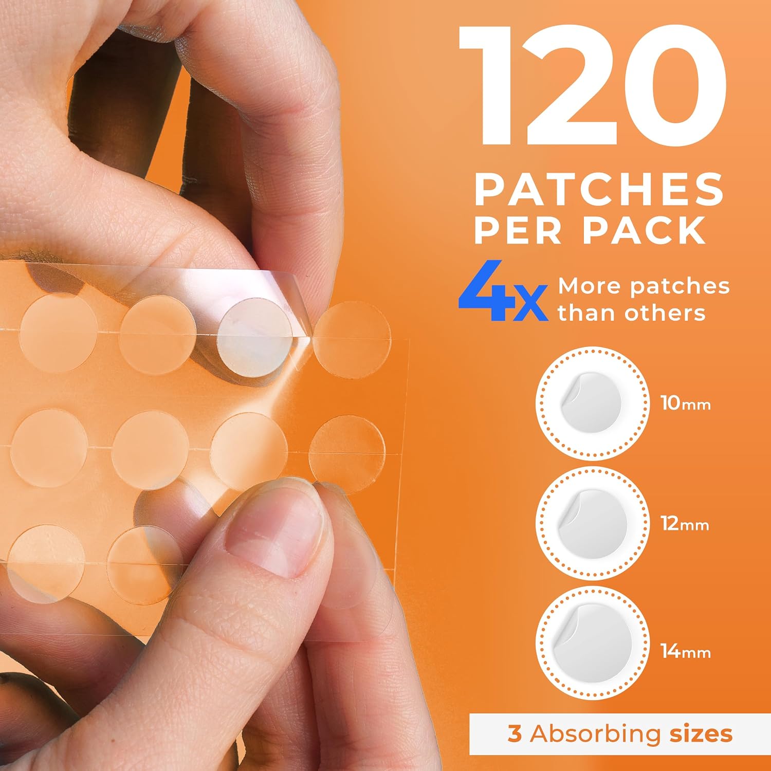 PatchRx Acne Patches (120 Count) with Tea Tree Oil. Hydrocolloid Pimple Patches for Face - Zit Patch Acne Dots - Pimple Patch with 3 Size Acne Stickers : Everything Else